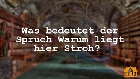 warum liegt hier stroh|Warum liegt hier Stroh .